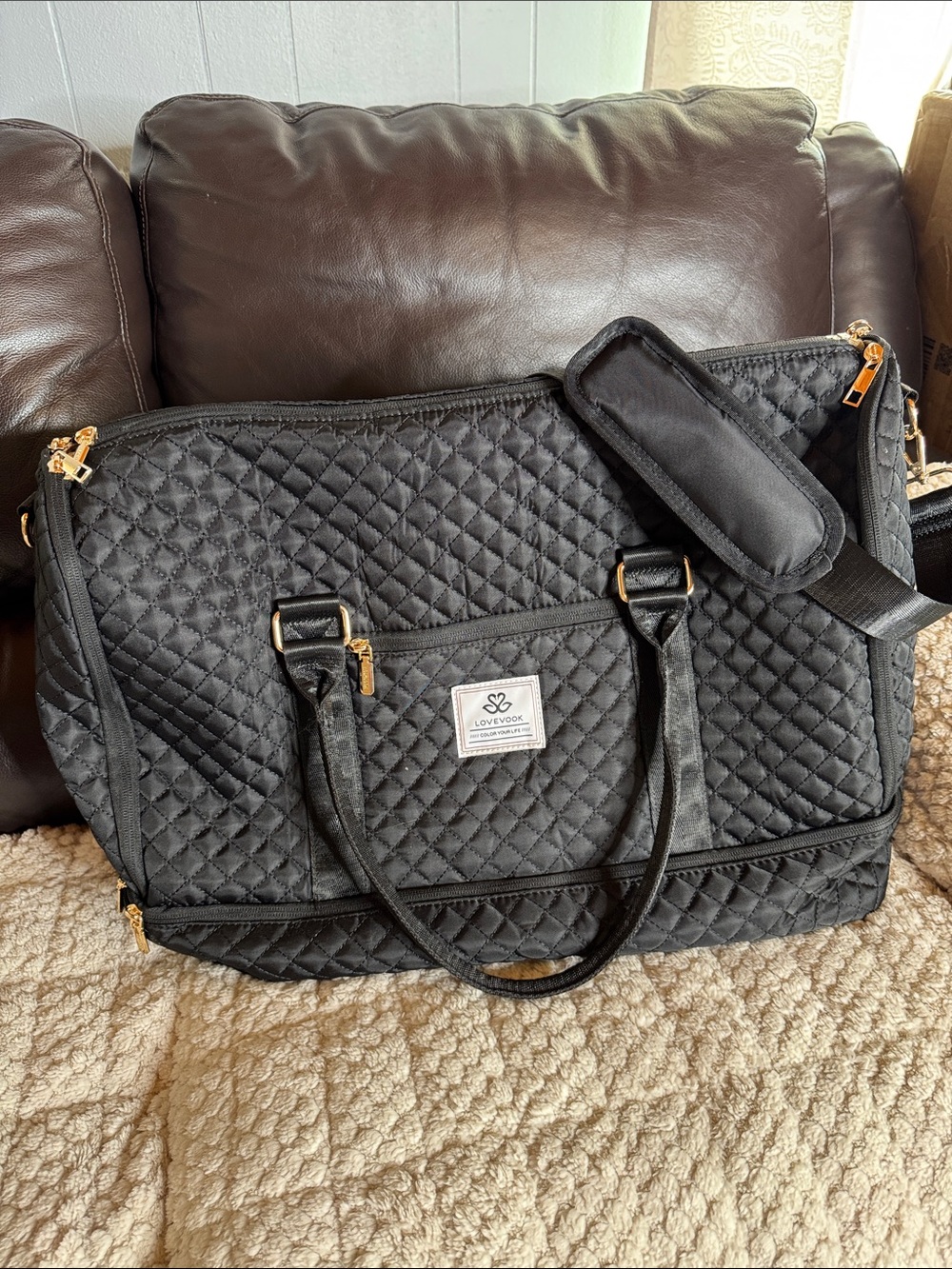 Lovevook  Black Bag waterproof weekender travel bag